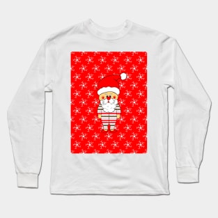 FUNNY Santa Claus In His Christmas PJs Long Sleeve T-Shirt